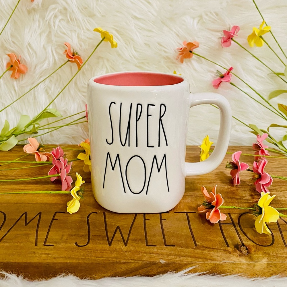 ♡Rae Dunn SUPER MOM mug/ cup/ gift/ present! Rare! HTF! Farmhouse home decor!♡